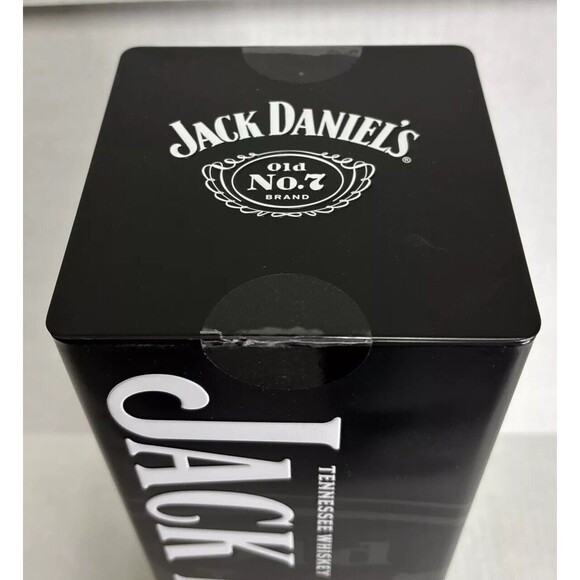 Jack Daniels EMPTY Tin/ Metal Box Tennessee Old No 7 Barware Decor Black/ White - Picture 3 of 11